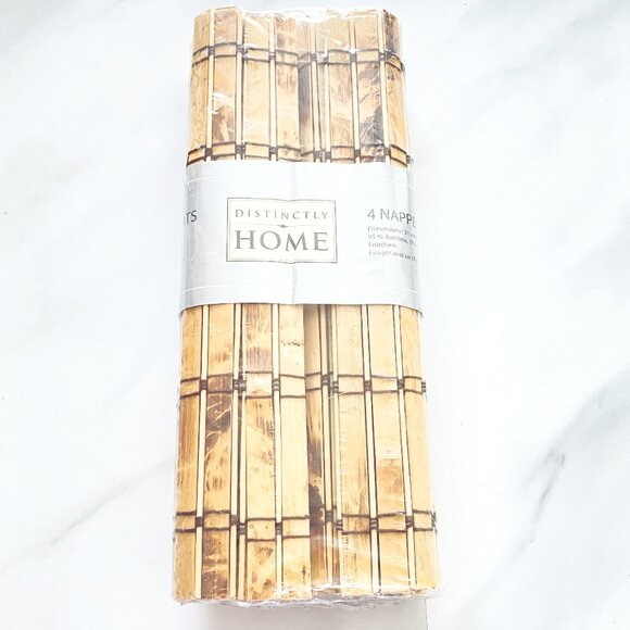 BNIB Bamboo Placemats - Dining Mats - Set of 4 - Picture 1 of 2